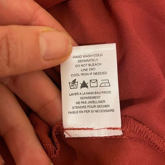 PLEIONE Plus Size V Neck Pocket Hem Long Sleeve Blouse Size 1X - Picture 4 of 9